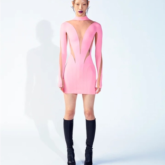Mugler | Dresses | Mugler Hm Pink Dress | Poshmark